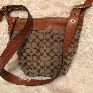 Coach bucket cross body adjustable strap